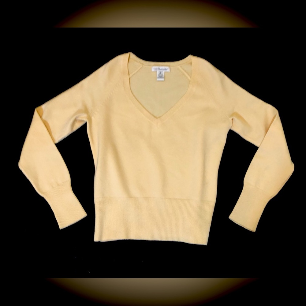 Banana Republic V-neck Sweater Italian Marino wool blend S
